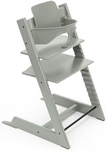Stokke Tripp Trapp High Chair, Glacier Green - Includes Chair + Baby Set2 for Children 6-36 Months - Adjustable, Ergonomic & Easy to Clean