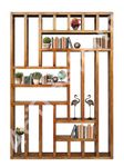 46Treeform® Solid Mango Wood Modern Bookshelf Cabinet Book Rack Organizer with Multiple Shelves for Décor Display Floor Standing for Living Room, Dining Room, Home Office, Kitchen, 6 Feet (Design A)