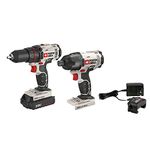 PORTER-CABLE 20V MAX* Cordless Drill Combo Kit and Impact Driver, 2-Tool (PCCK604L2)