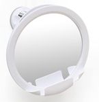 MIRRORVANA Fogless Shower Mirror for Shaving with Razor Holder, Upgraded 360° Swivel Suction and Anti Fog Shatterproof Surface (White)