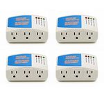 BSEED Surge Protector Home Appliance,3 Outlet Power Surge Protector, Voltage Protector Brownout Surge Refrigerator 1875 Watts,120V 15A(4​Pack)