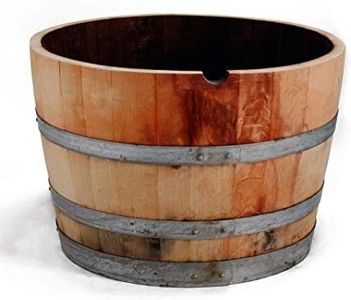 Master Garden Products Reclaimed Used Wine Barrel Planter, Brown, Outdoor