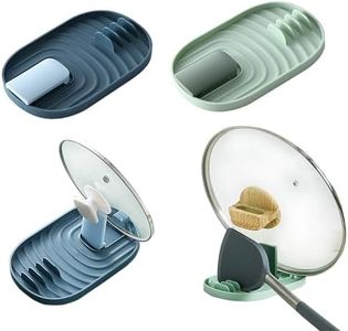 Multifunctional Spoon Rest, 2PCS Foldable Pot Lid Holder Spoon Rest Pan Pot Cover Lid Rack Shelf Stand Holder for Stove Top Kitchen Gadgets Utensil Holder for Home Use Stove Spoon Rest