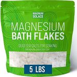 Magnesium Flakes for Bath - Magnesium Chloride Flakes - Dead Sea Salts for Soaking, 5 LBS