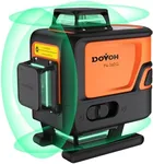 DOVOH 4D Laser Level 360 Self Leveling : High Accuracy Green Beam Rechargeable 4x360 Floor Laser Levels for Construction Tiling Ceiling Framing, Class Ⅱ, P4-360G