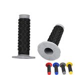 POLARBEAR Motorcycle Grips 7/8" Dirt Bike Grips Pillow Top Anti-Slip Advanced Rubber Grips (Gray)