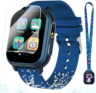 Waterproof Smart Watch for Kids Toys for Boys Age 5-12 with 32 Games, Dual Camera, Habit Tracking, Music Player, Video, Alarm Clock, HD Touchscreen Kids Smart Watch Birthday Gift for 3-12 Year Old