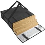 Trail maker Pizza Carrier Insulated Bags Large for Deliveries, Insulated Pizza Carrier Delivery Bag 20x20 Food Bag for Personal and Professional Use (Black)