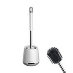 Ibergrif M34152 Silicone Toilet Brushes & Holders, Deep Cleaner, Toilet Brush with Quick Drying Holder Set for Bathroom