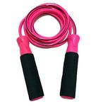 AMIFIT Plastic Handle Skipping-Rope Jump Skipping Rope for Men Women Weight Loss Kids Girls Children Adult - Best in Fitness Sports Exercise Workout (Pink)