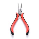 Pandahall 1Pcs Carbon Steel Crimper Pliers Crimping Tool Jewelry Wire for Crimp Beads Jewelry Making (Red)