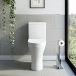 Orchard Derwent Round Rimless Comfort Height Close coupled Toilet with wrap Over Soft Close seat - White Close coupled Toilet, Round Close coupled Toilets, Toilets