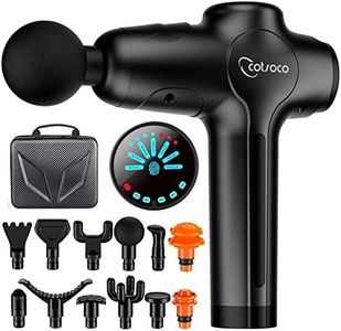 Percussion Massage Gun,Cotsoco Deep Tissue Percussion Muscle Massager Gun for Athletes Pain Relief,Cordless Rechargeable Portable Fascia Gun for Neck Back Body