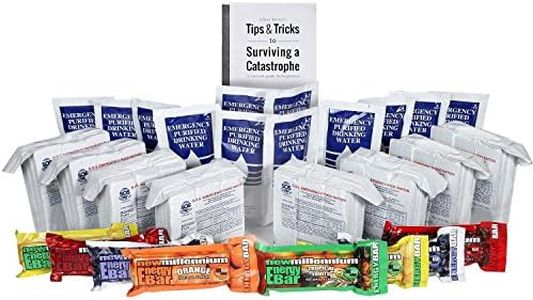 S.O.S. Rations Survival Emergency 3600 Calorie Food Bar + Pouch Emergency Purified Drinking Water + Assorted Millenium Energy bars w/Tips Guide by Jeff Brown