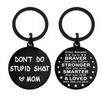 Gezxin Love Mom Keychain for Teen Boys Girls- Daughter Son Gifts from Mom- Valentines Day Mother's Father's Day Christmas Xmas Easter Graduation