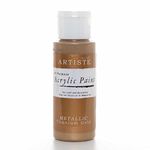 Artiste Acrylic Paint 59ml 2Oz Metallic Titanium Gold, Quick-Drying Professional Art, Craft And Hobby Artists Paint, Vibrant Colour, Water-Based Paints Cover All Surfaces With Ease, Ideal For Travel Artists