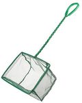 Uniclife 15cm Aquarium Fish Net Fine Mesh Fish Catch Nets with Plastic Handle - Green