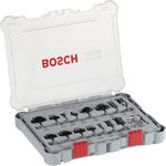 Bosch Professional 15 Pcs Router Bit Set With Mixed Bits, 6Mm Shank Bits, Suitable For Gkf 550 Plam Router And Gof 130 Router