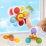 3 Pieces Of Suction Cup Spinner Toys,Sucker Rotating Toys, Baby Rotating Toys With Decompression Function, To Promote The Fun Of Bubble Sensory Rotation, Ideal Toys For Bathing, Outings, Dining, Parties, Boys And Girls