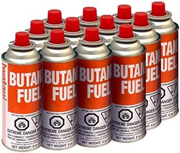 IWATANI BU-6 CassetteFeu Butane Fuel Canister for Butane Stove & Torch Refills, 8-Ounce (Set of 12)