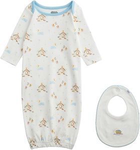 Mud Pie Baby Girls Kids Christmas Nativity Gown with Bib White