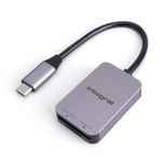 Integral Dual Slot UHS-II SD & UHS microSD USB C 3.2 Gen-1 Memory Card Reader Adapter - Fast 5Gb/s transfer speed, plug & play and Windows & Mac Compatible