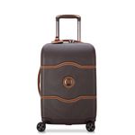 DELSEY Paris Chatelet Hardside 2.0 Luggage with Spinner Wheels, Brown, Checked-Medium 24 Inch, No Brake