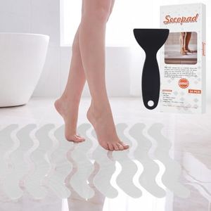 Secopad Patented Anti Slip Shower Stickers, 24PCS Adhesive Decals Safety Strips with Scraper for Bath Tub, Shower Floor, Stairs, Clear, 1.6"*14.5"