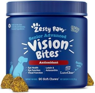 Zesty Paws Eye Supplement for Dogs - Vision Support with Antioxidants & Omega 3 Fatty Acids - 90 Chews