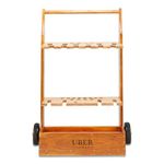 Uber Games Wooden Croquet Trolley - For 4 or 6 Player Sets - Easy to store and move your croquet equipment around