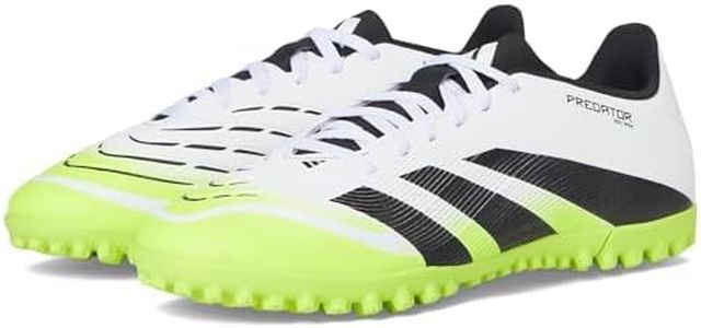 adidas Unisex Predator Club Turf Sneaker, White/Black/Lucid Lemon, 9 US Men