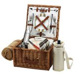 Picnic at Ascot Cheshire Basket for 2 with Coffee Set and Blanket, Santa Cruz