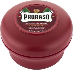 Proraso | Savon à Barbe en Bol pour barbes dures (pot de 150 ml) – Savon de rasage nourrissant avec bois de santal et beurre de karité – Fabriqué en Italie