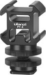 Ulanzi PT-3 Aluminium Camera Hot Shoe Mount Adapter Video Accessory Triple Cold Shoe Bracket Lights, LED Monitors, Microphones, Audio Recorder & Studio Flash Video Camera