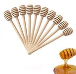 Wooden Honey Dipper Stick Collecting Dispensing Drizzling Jam Portable Wedding Party (6 inch) (50pcs)