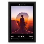 Ritwika's Personalized Picture Music Frame In Large Image Black Background | Spotify Scannable Song QR Code with Your Photo | With Glass, Size 13.5 x 19.5 IN, Set of 1