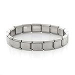 Starter Italian Charm 18 Link Bracelet 17.5 Cm (Plain Silver Tone)