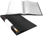 Art Portfolio Folder, 40 Clear Pockets Paper Protectors Display 80 Pages Clear Presentation Book for Artworks, Letters, Report Sheets, Documents (Can Accommodate 11” x17”)