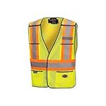 Pioneer Tear-Away Traffic High Visibility Safety Vest - Breathable Mesh - Yellow/Green- Universal - V1020810-O/S