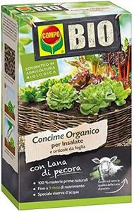 COMPO BIO Concime Organico per Insalate e Orticole da Foglia, Con Lana di Pecora, Consentito in agricoltura biologica, 750 g