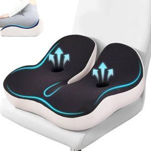 OVRST Seat Cushion,Office Chair Memory Cushion, Ergonomic Design, Relieve Sciatica and Long-Term Sitting Pain, Suitable for desks, car Seats, Games, wheelchairs
