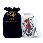 BOLD & DIVINE Red Cardinal Cremation Urn | Human Ashes Adult Memorial urn, Burial, Funeral Cremation Urns | 200 Cubic Inches Adult