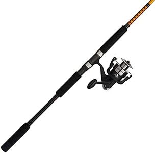 Ugly Stik Bigwater Spinning Reel and Fishing Rod Combo, Black/Red/Yellow