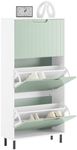 SoBuy 3 Flip-Drawers Shoe Cabinet Shoe Rack Shoe Storage Cupboard Organizer Unit FSR157-GR