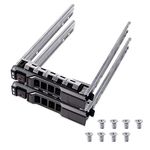 2pcs Pack 2.5" inch G176J G281D KG7NR Hard Drive Tray Caddy Compatible with Dell R610 R710 R620 R720 R630 R730 R730XD R810 R910 T310 T410 T610 T710 PowerEdge Server SAS SATA HDD
