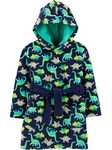 Simple Joys by Carter's Boys' Hooded Sleeper Baby and Toddler Robe, Green Dinosaur, 2-3 Years