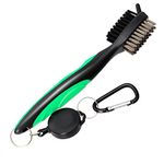 Golf Club Cleaner Brush Groove Cleaner 2 Ft Retractable Golf Brush Soft Rubber Hand Grip Golf Cleaning Tools Golf Accessories Easily Attaches to Golf Bag