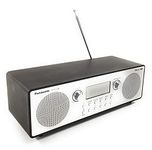 Panasonic RF-D100BTEGT Digital Radio in Retro Design (Stereo Sound, DAB+, FM Tuner, Mains and Battery Operated, Bluetooth, AUX) Brown/Silver