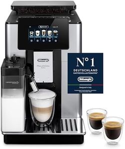 De'Longhi PrimaDonna Soul Perfetto ECAM 612.55.SB Kaffeevollautomat mit LatteCrema Milchsystem und Bean Adapt Technologie, 18 Rezepte, mit Farbdisplay- App-Steuerung, Silber/Schwarz