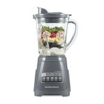 Hamilton Beach Power Elite Blender for Smoothies, Ice Crush & Puree, 700 Watts, 40 oz Glass Jar, 12 Functions, Wave~Action System, Slate Gray, 58153J
